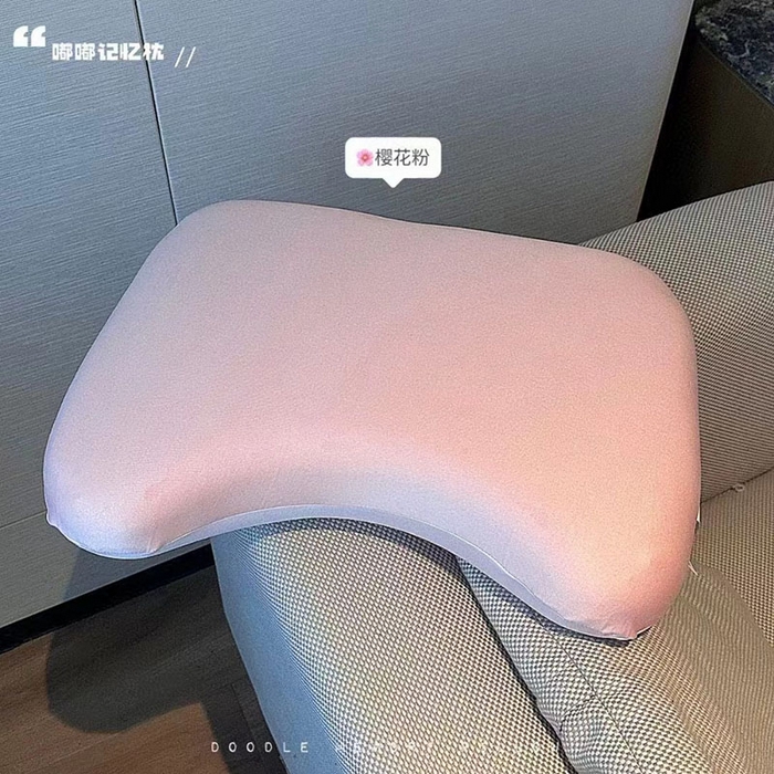 诺享家纺 2025新款马卡龙色嘟嘟记忆枕枕头枕芯 樱花粉 50x35x9cm/只