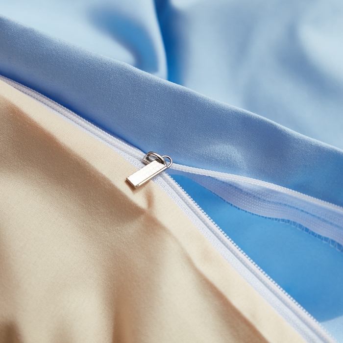 91家纺网 家纺一手货源 找家纺 啊雅家居 2025新款ins简约纯色亲肤磨毛单被套可订制logo-单被套被套单件单品被套 天空兰加黄