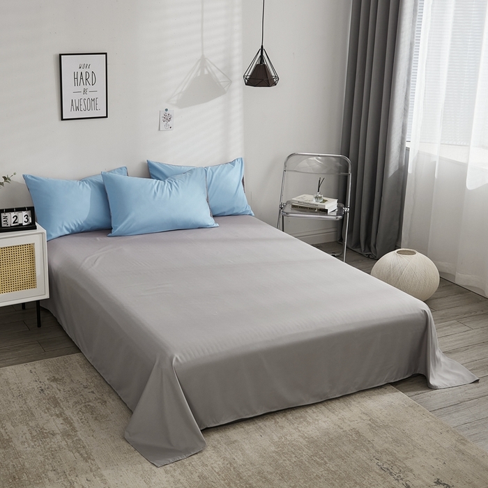 啊雅家居 2025新款ins简约纯色亲肤磨毛系列-单床单床单单件单品床单 灰