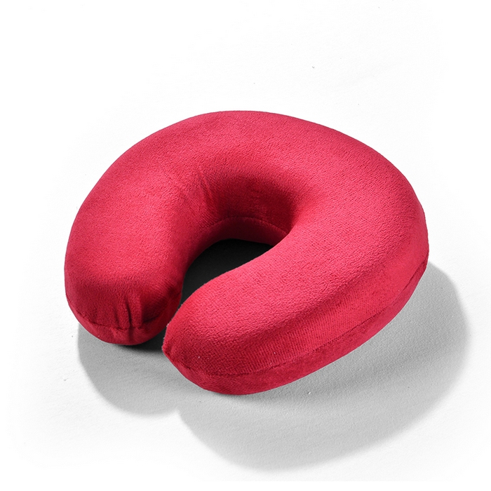 91家纺网 家纺一手货源 找家纺 诺享家纺 2025新款U型记忆枕枕头枕芯 酒红 29x29x10cm/只