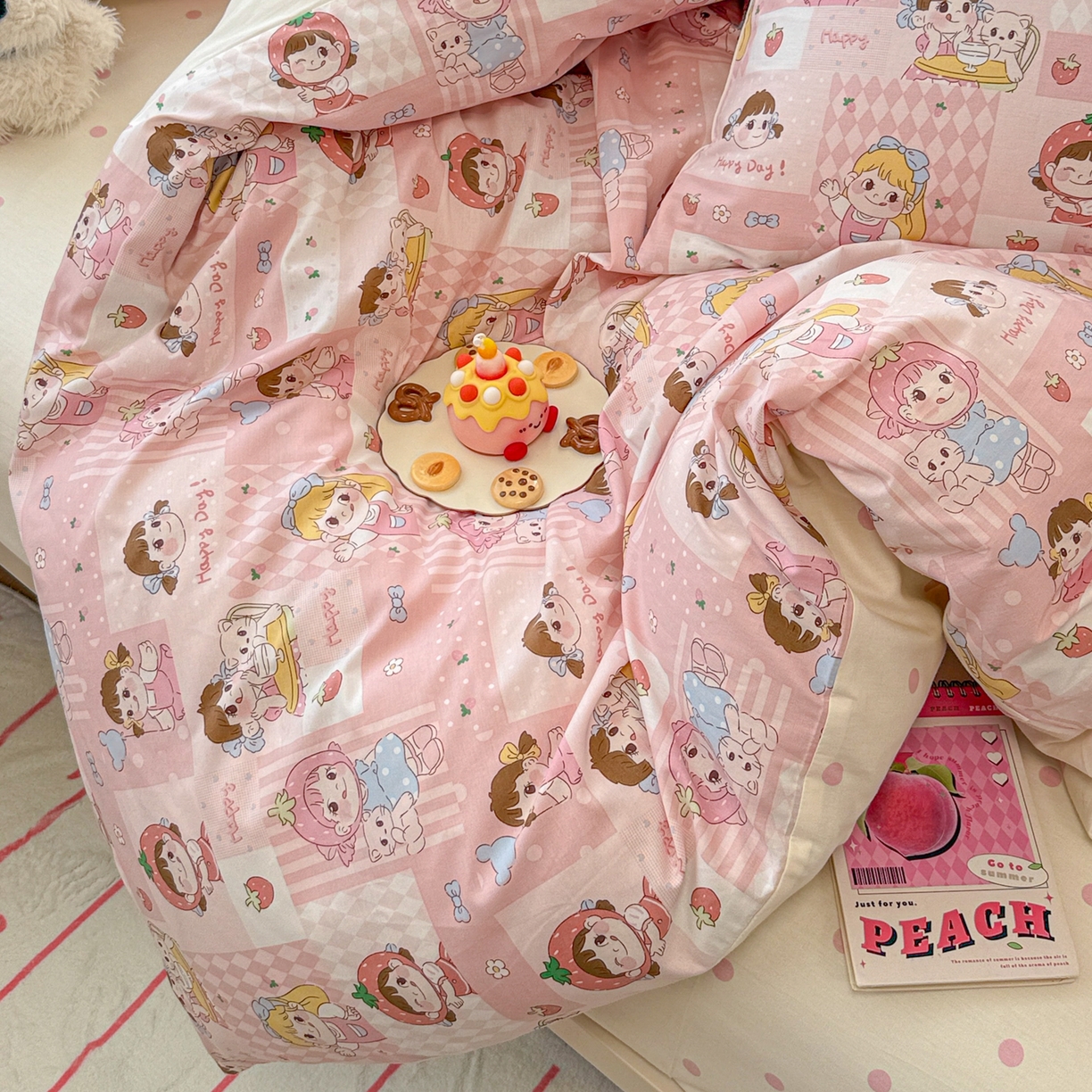 91家纺网 家纺一手货源 找家纺 （总）呗旺鹿 2025新款全棉卡通四件套