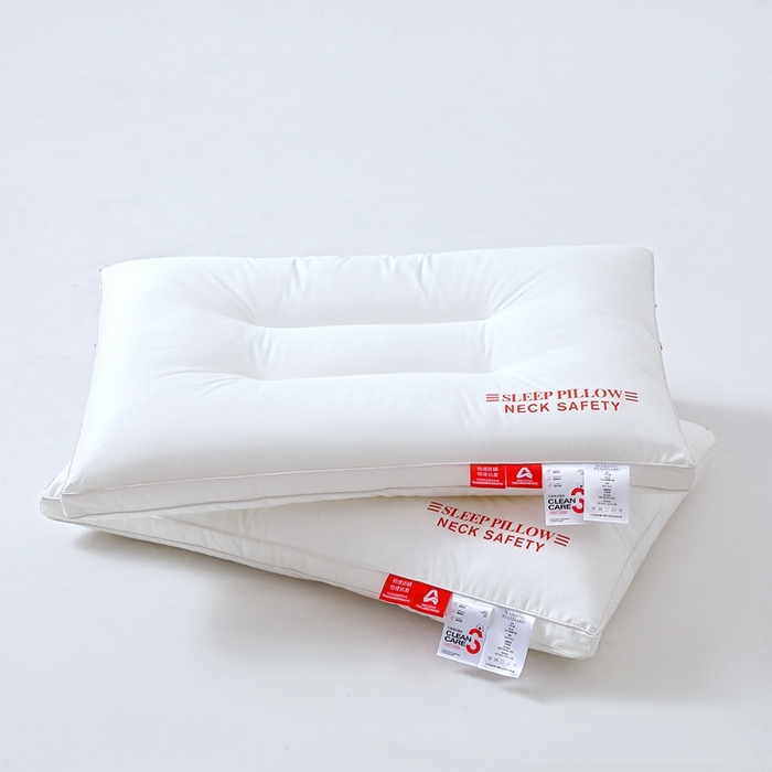 91家纺网 家纺一手货源 找家纺 糖果枕芯 2025新款全棉三防枕芯羽丝棉枕头酒店护颈枕 三防枕芯48*74cm中枕