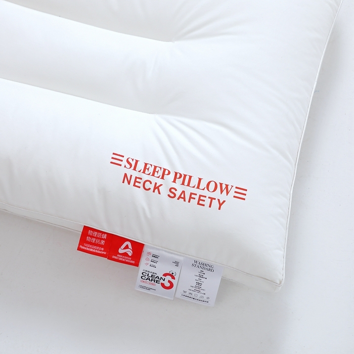 91家纺网 家纺一手货源 找家纺 糖果枕芯 2025新款全棉三防枕芯羽丝棉枕头酒店护颈枕 三防枕芯48*74cm中枕