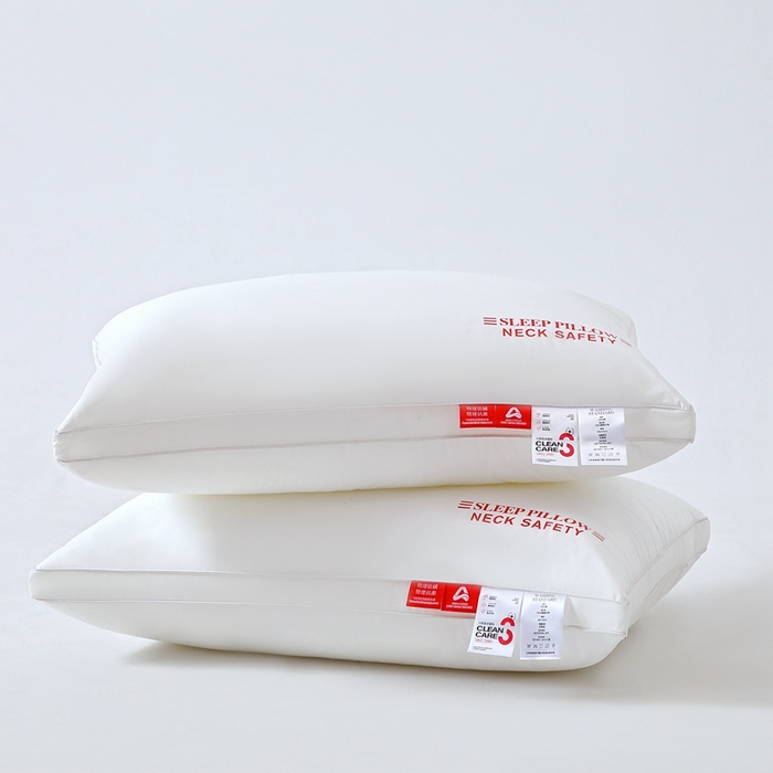 91家纺网 家纺一手货源 找家纺 糖果枕芯 2025新款全棉三防枕芯羽丝棉枕头酒店护颈枕 三防枕芯48*74cm高枕