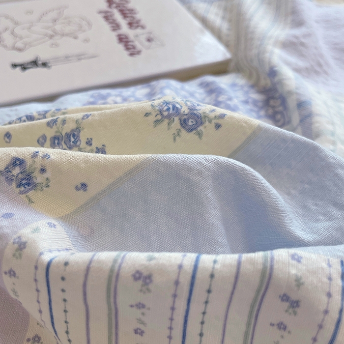 91家纺网 家纺一手货源 找家纺 优尚佳生活馆 2025新款云感木棉皱皱双层纱全棉镂空花边四件套（提供买家秀） 百福之梦