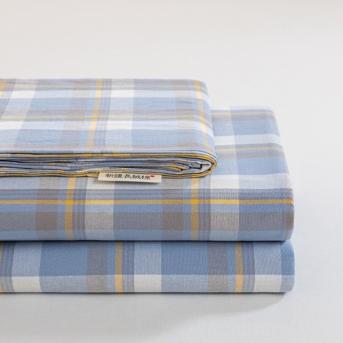 91家纺网 家纺一手货源 找家纺 （总）居美良品 2025新款100%全棉纯棉色织水洗棉床单 床单单件