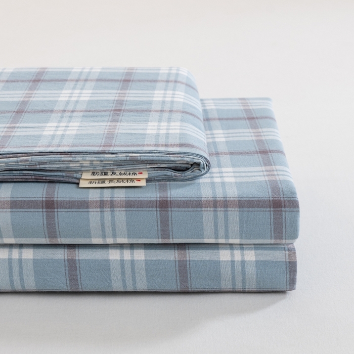 91家纺网 家纺一手货源 找家纺 居美良品 2025新款100%全棉纯棉色织水洗棉床单 床单单件 组合图仅供展示