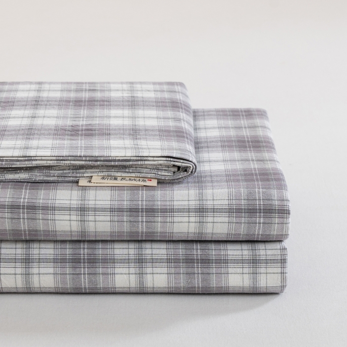 91家纺网 家纺一手货源 找家纺 居美良品 2025新款100%全棉纯棉色织水洗棉床单 床单单件 组合图仅供展示