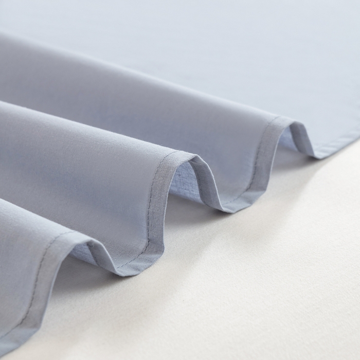 91家纺网 家纺一手货源 找家纺 居美良品 2025新款100%全棉纯棉色织水洗棉床单 床单单件 浅水蓝