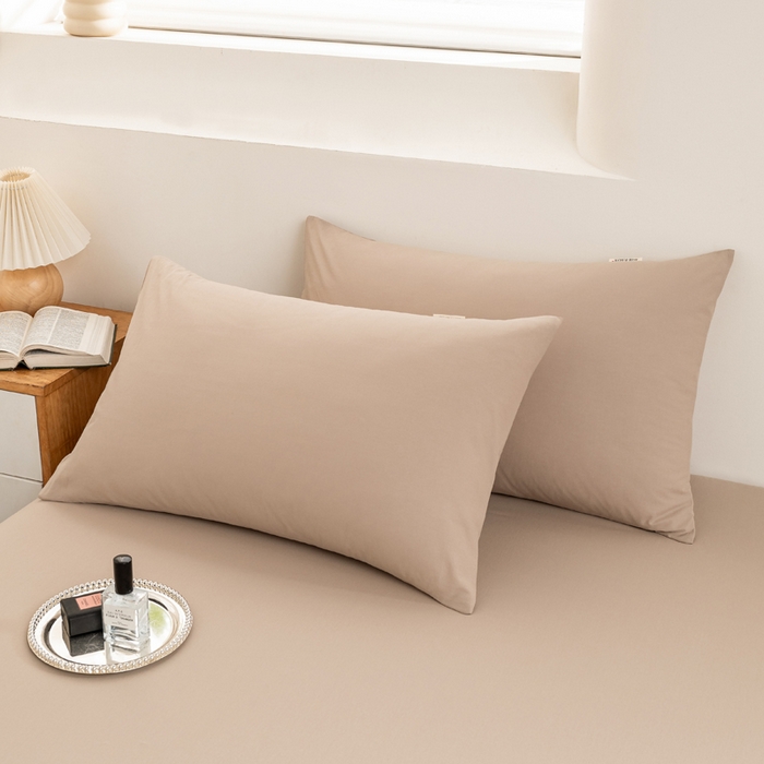 91家纺网 家纺一手货源 找家纺 居美良品 2025新款100%全棉纯棉色织水洗棉床单 床单单件 香槟咖