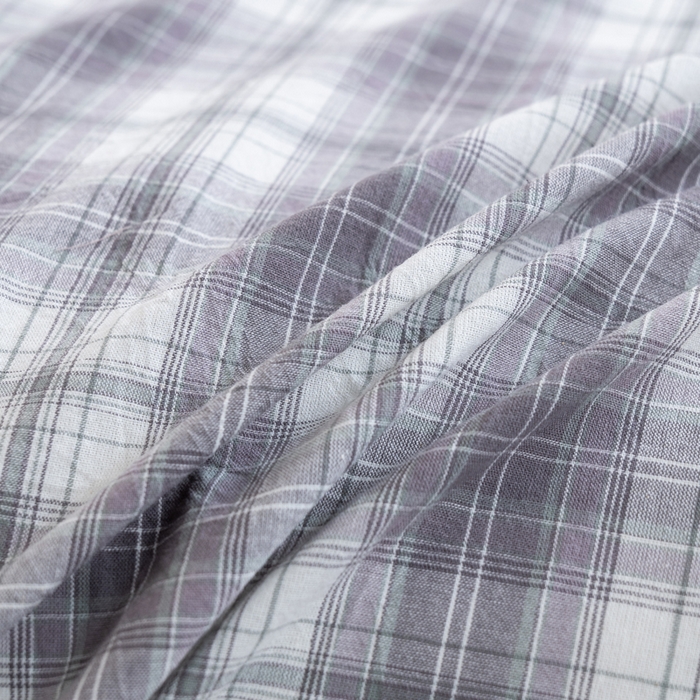 91家纺网 家纺一手货源 找家纺 居美良品 2025新款100%全棉纯棉色织水洗棉床单 床单单件 烟雨-灰