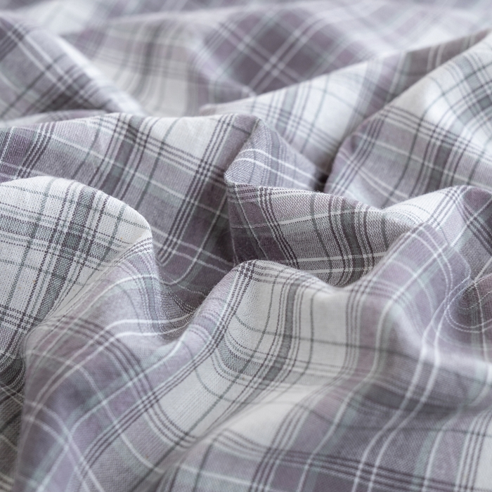 91家纺网 家纺一手货源 找家纺 居美良品 2025新款100%全棉纯棉色织水洗棉床单 床单单件 烟雨-灰