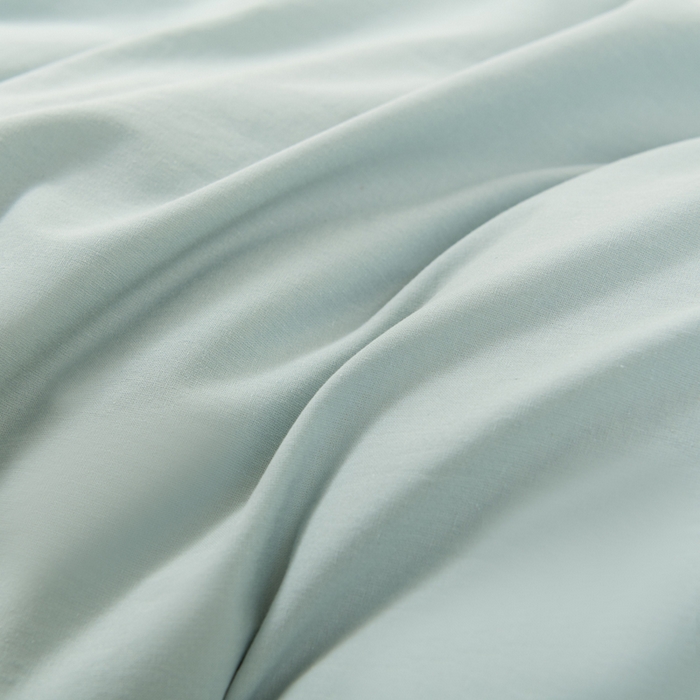 91家纺网 家纺一手货源 找家纺 居美良品 2025新款全棉色织水洗棉被套 兰青-灰