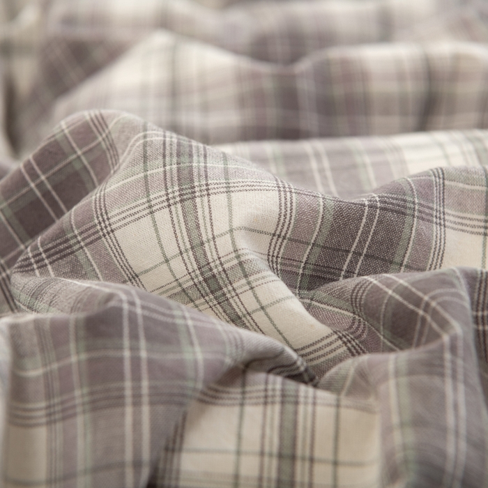 91家纺网 家纺一手货源 找家纺 居美良品 2025新款全棉色织水洗棉被套 烟雨-灰