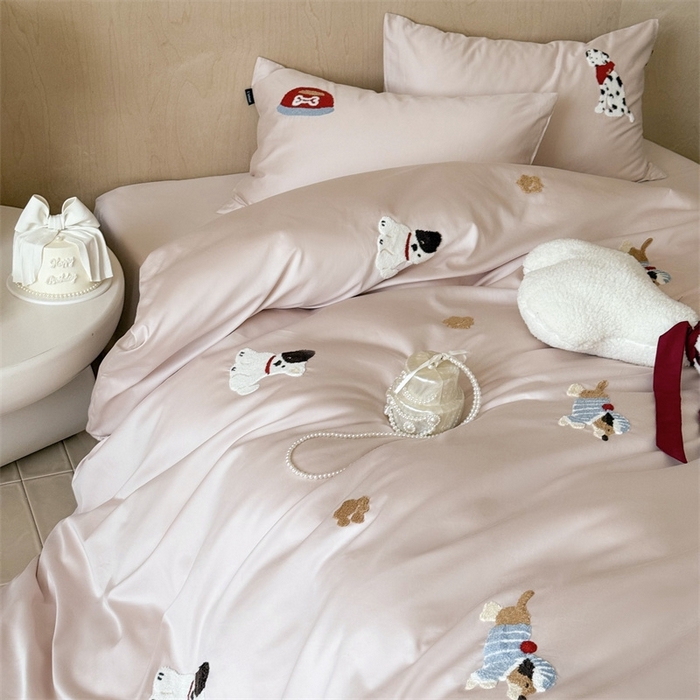 （总）鹿班家居 2025年秋冬款100S长绒棉毛巾绣系列四件套—星星邮递员【标准会员-20元】