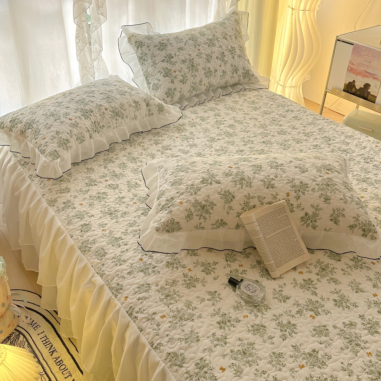 91家纺网 家纺一手货源 找家纺 （总）易辰美 2025新款亲肤舒适印花夹棉公主风枕套