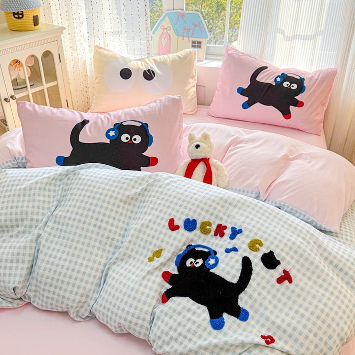 91家纺网 家纺一手货源 找家纺 （总）森璐家纺2025新款水洗云朵棉毛巾绣四件套