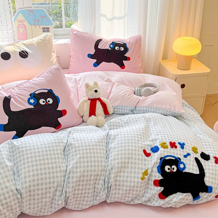 91家纺网 家纺一手货源 找家纺 （总）森璐家纺2025新款水洗云朵棉毛巾绣四件套