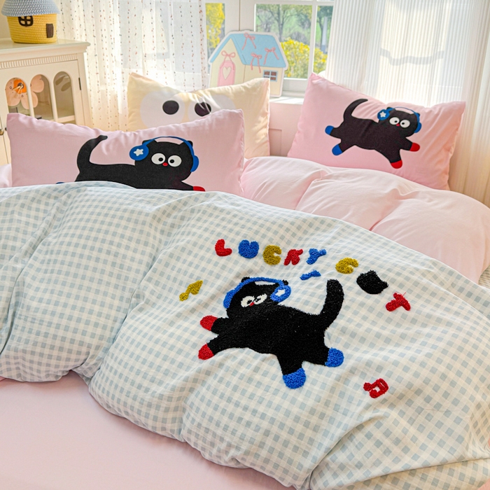 91家纺网 家纺一手货源 找家纺 （总）森璐家纺2025新款水洗云朵棉毛巾绣四件套