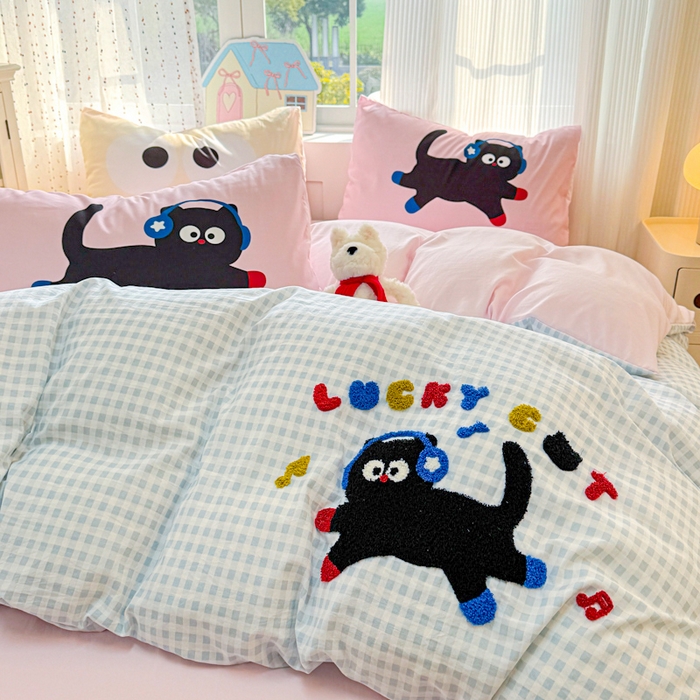 91家纺网 家纺一手货源 找家纺 （总）森璐家纺2025新款水洗云朵棉毛巾绣四件套