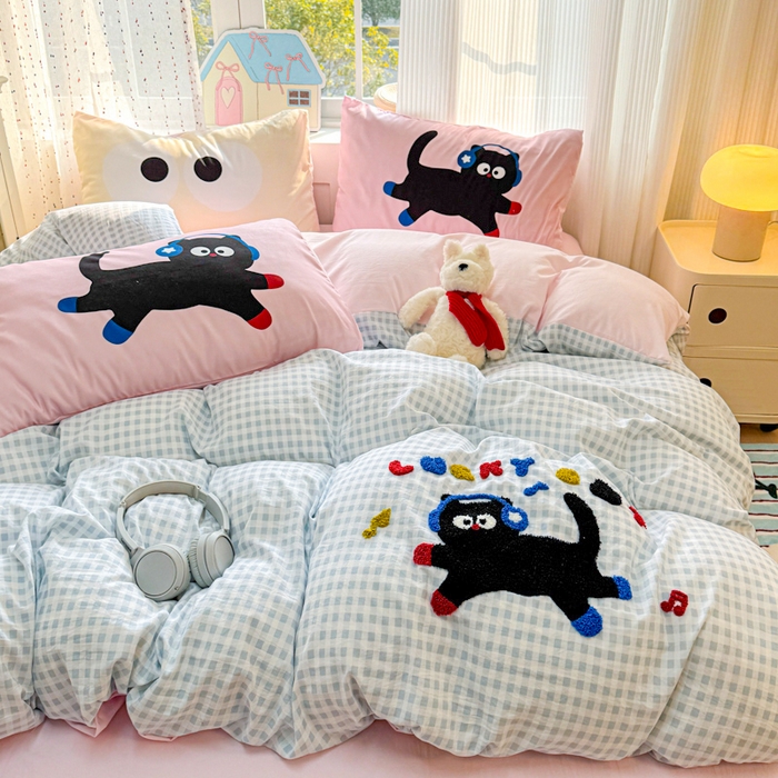 91家纺网 家纺一手货源 找家纺 （总）森璐家纺2025新款水洗云朵棉毛巾绣四件套