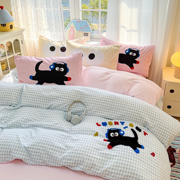 91家纺网 家纺一手货源 找家纺 （总）森璐家纺2025新款水洗云朵棉毛巾绣四件套