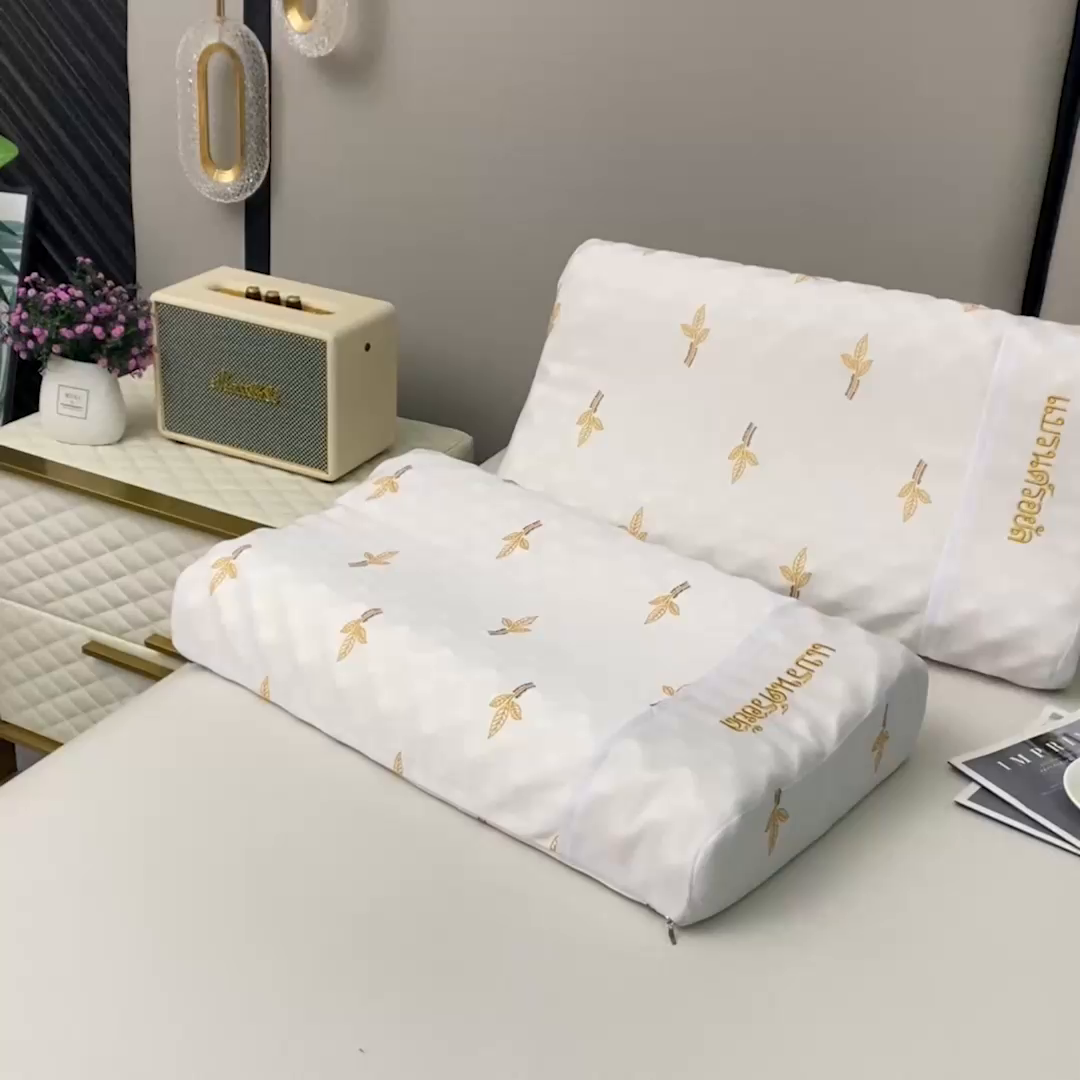 91家纺网 家纺一手货源 找家纺 （总）2025新品美丽折成人乳胶枕针织棉单枕套 鸟眼布单内套