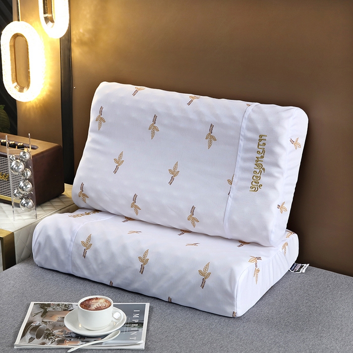 91家纺网 家纺一手货源 找家纺 2025新品美丽折成人乳胶枕针织棉单枕套 鸟眼布单内套 一代高低按摩枕