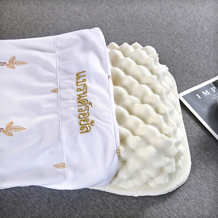 91家纺网 家纺一手货源 找家纺 2025新品美丽折成人乳胶枕针织棉单枕套 鸟眼布单内套 一代美 容按摩枕