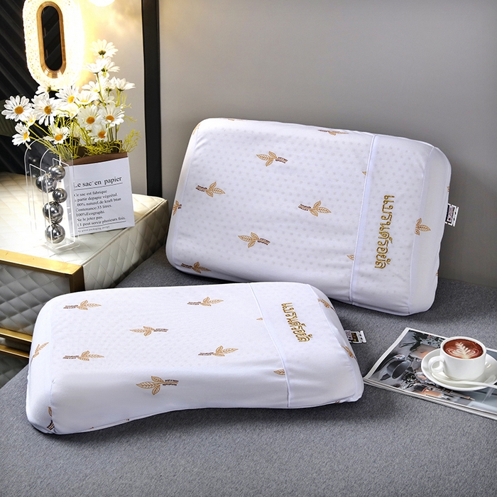 2025新品美丽折成人乳胶枕针织棉单枕套 鸟眼布单内套 一代美 容平滑枕