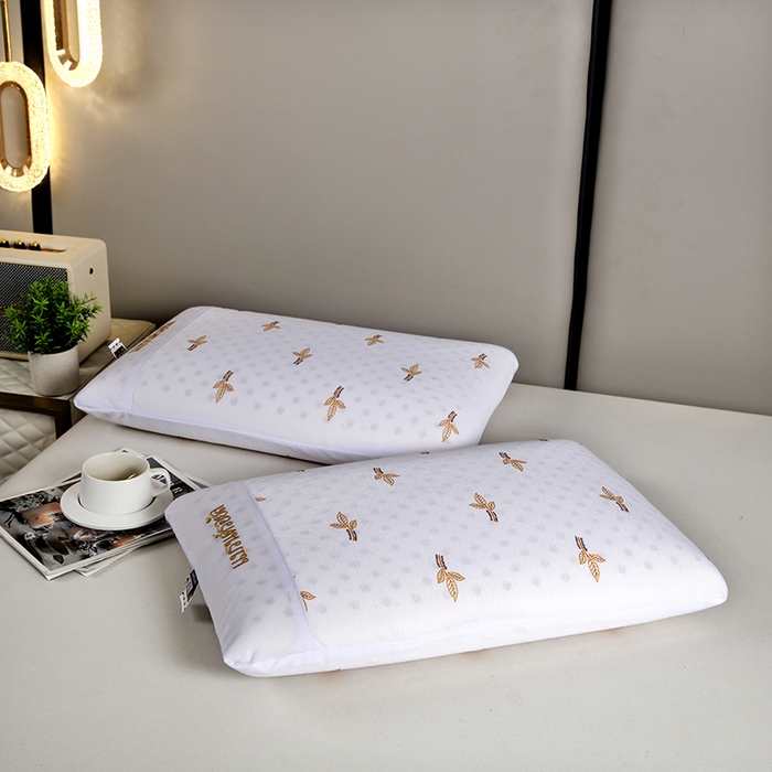 91家纺网 家纺一手货源 找家纺 2025新品美丽折成人乳胶枕针织棉单枕套 鸟眼布单内套 一代面包枕