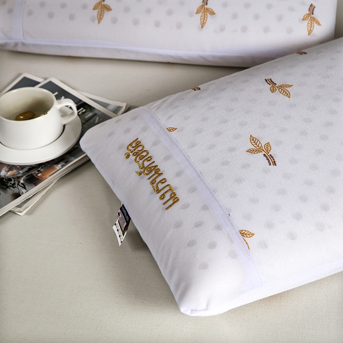 91家纺网 家纺一手货源 找家纺 2025新品美丽折成人乳胶枕针织棉单枕套 鸟眼布单内套 一代面包枕