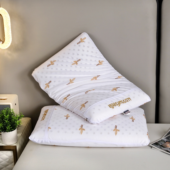 2025新品美丽折成人乳胶枕针织棉单枕套 鸟眼布单内套 一代面包枕