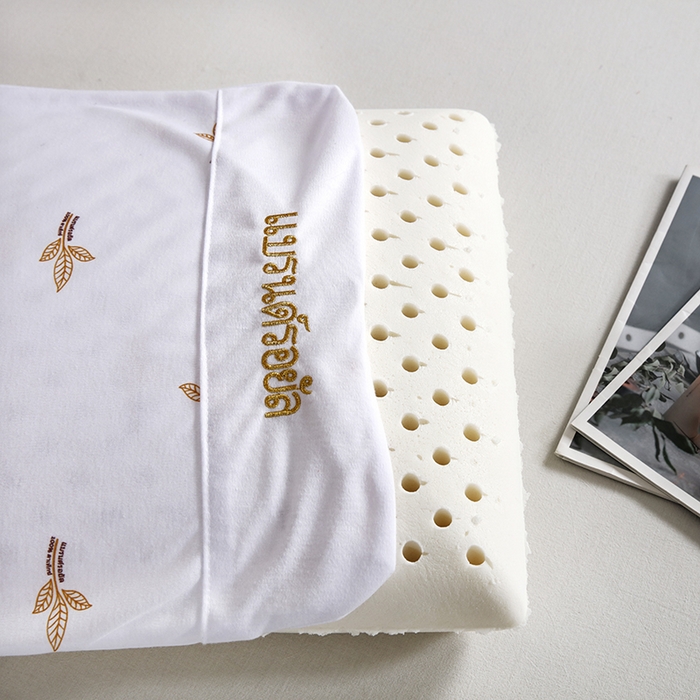 91家纺网 家纺一手货源 找家纺 2025新品美丽折成人乳胶枕针织棉单枕套 鸟眼布单内套 一代面包枕