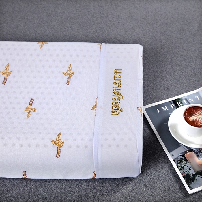 91家纺网 家纺一手货源 找家纺 2025新品美丽折成人乳胶枕针织棉单枕套 鸟眼布单内套 一代平滑枕