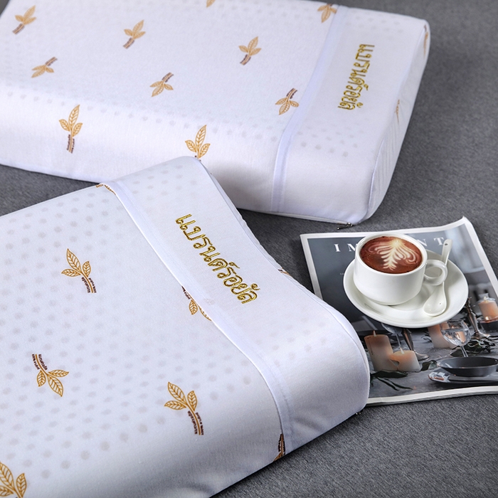 91家纺网 家纺一手货源 找家纺 2025新品美丽折成人乳胶枕针织棉单枕套 鸟眼布单内套 一代平滑枕