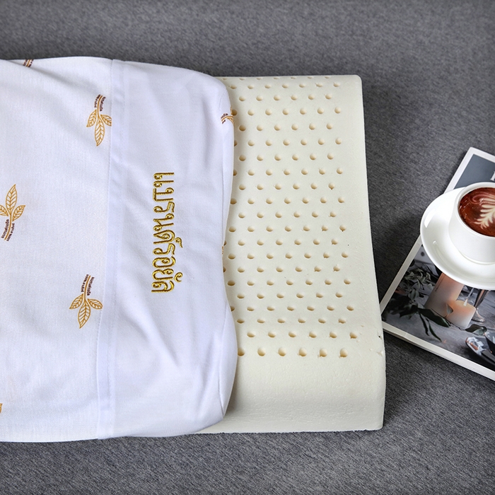 91家纺网 家纺一手货源 找家纺 2025新品美丽折成人乳胶枕针织棉单枕套 鸟眼布单内套 一代平滑枕