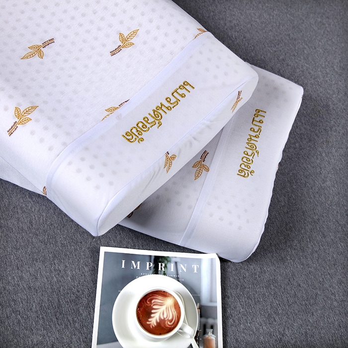 91家纺网 家纺一手货源 找家纺 2025新品美丽折成人乳胶枕针织棉单枕套 鸟眼布单内套 一代平滑枕