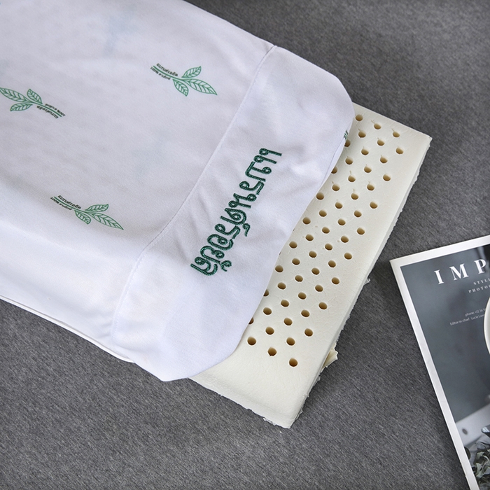 91家纺网 家纺一手货源 找家纺 2025新品美丽折成人乳胶枕针织棉单枕套 鸟眼布单内套 二代大童枕