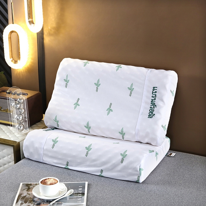 91家纺网 家纺一手货源 找家纺 2025新品美丽折成人乳胶枕针织棉单枕套 鸟眼布单内套 二代高低按摩枕