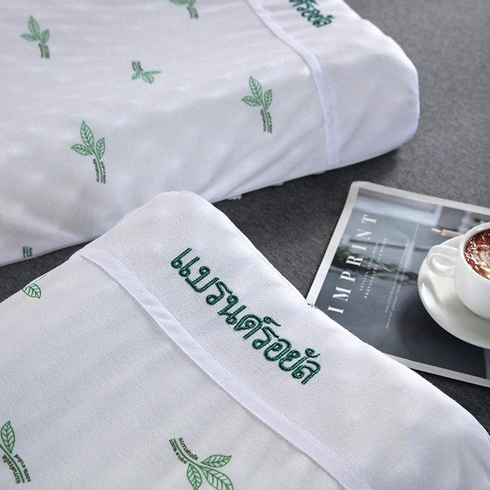 91家纺网 家纺一手货源 找家纺 2025新品美丽折成人乳胶枕针织棉单枕套 鸟眼布单内套 二代高低按摩枕