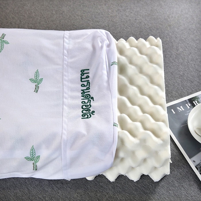 91家纺网 家纺一手货源 找家纺 2025新品美丽折成人乳胶枕针织棉单枕套 鸟眼布单内套 二代高低按摩枕