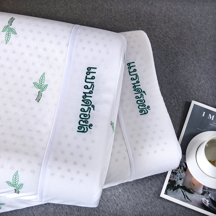 91家纺网 家纺一手货源 找家纺 2025新品美丽折成人乳胶枕针织棉单枕套 鸟眼布单内套 二代高低平滑枕