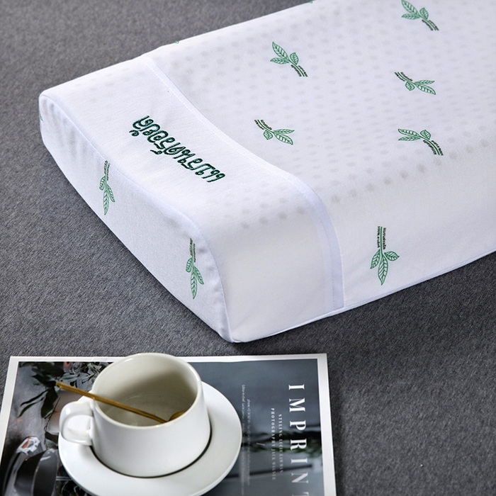 91家纺网 家纺一手货源 找家纺 2025新品美丽折成人乳胶枕针织棉单枕套 鸟眼布单内套 二代高低平滑枕