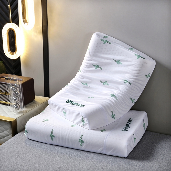 91家纺网 家纺一手货源 找家纺 2025新品美丽折成人乳胶枕针织棉单枕套 鸟眼布单内套 二代高低平滑枕