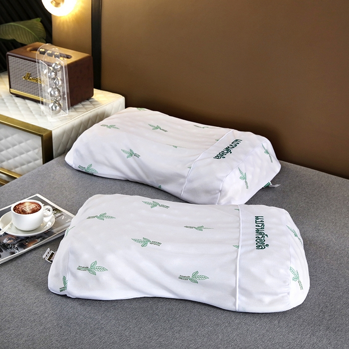 2025新品美丽折成人乳胶枕针织棉单枕套 鸟眼布单内套 二代美 容按摩枕