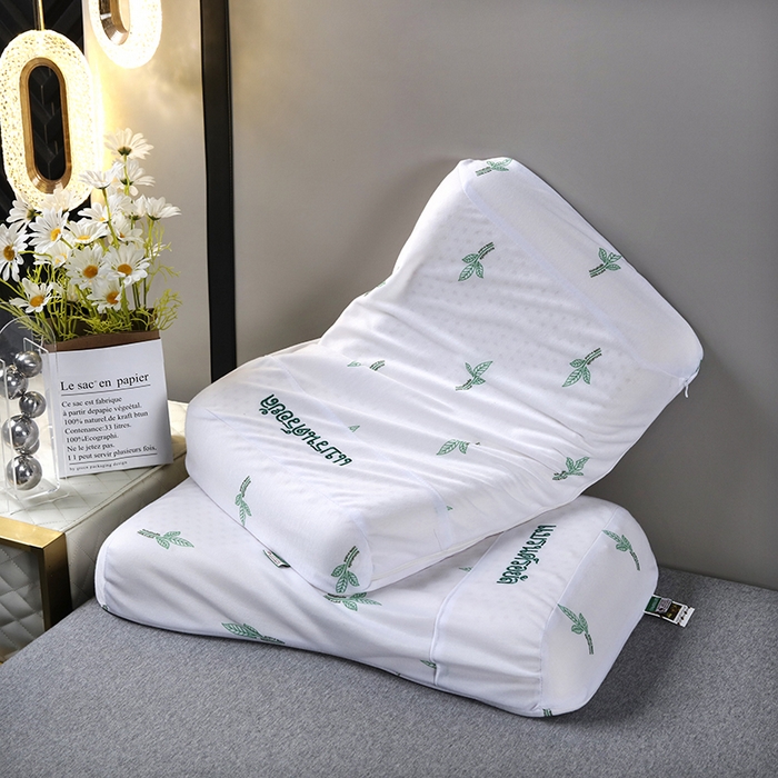 2025新品美丽折成人乳胶枕针织棉单枕套 鸟眼布单内套 二代美 容平滑枕