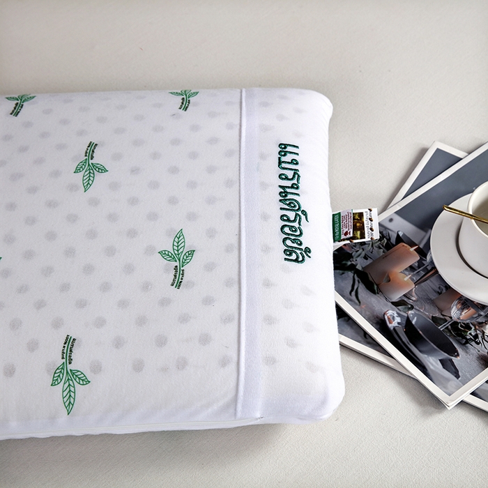 91家纺网 家纺一手货源 找家纺 2025新品美丽折成人乳胶枕针织棉单枕套 鸟眼布单内套 二代面包枕