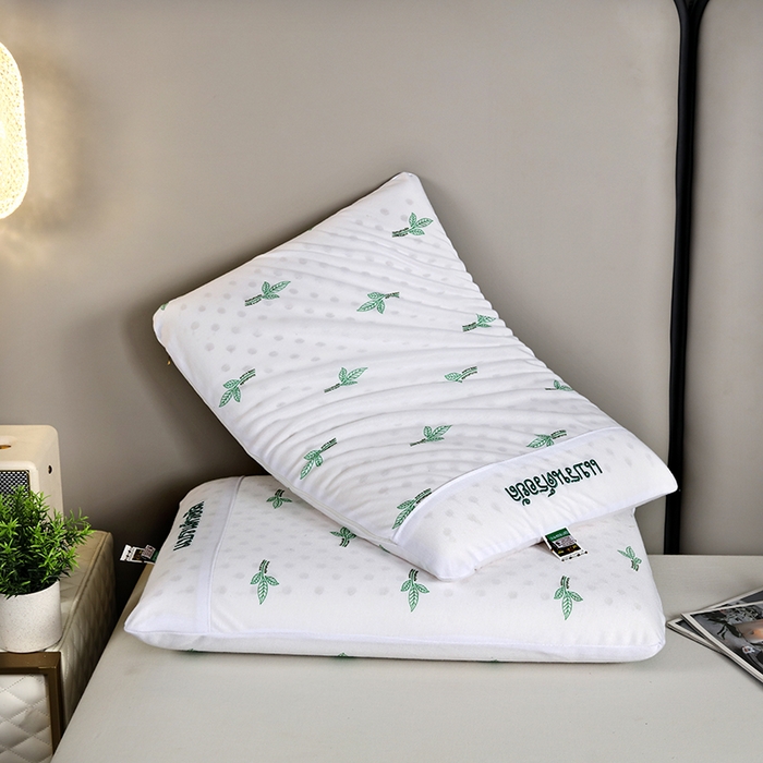 2025新品美丽折成人乳胶枕针织棉单枕套 鸟眼布单内套 二代面包枕