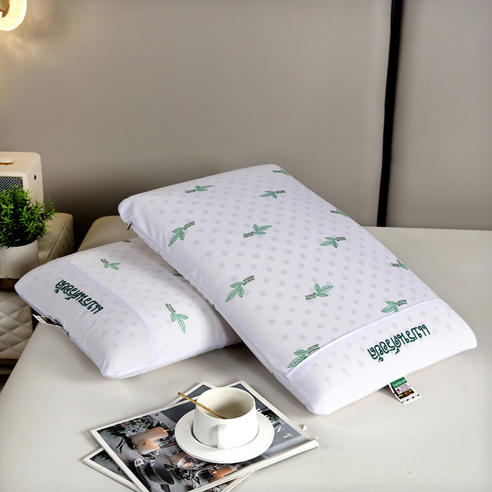 91家纺网 家纺一手货源 找家纺 2025新品美丽折成人乳胶枕针织棉单枕套 鸟眼布单内套 二代面包枕